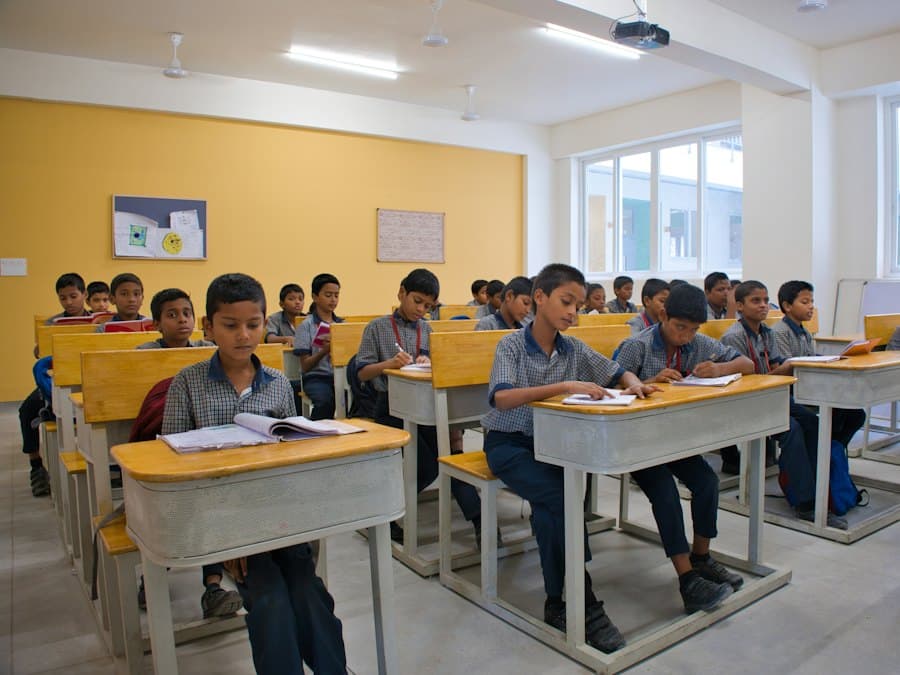 School students in a classroom